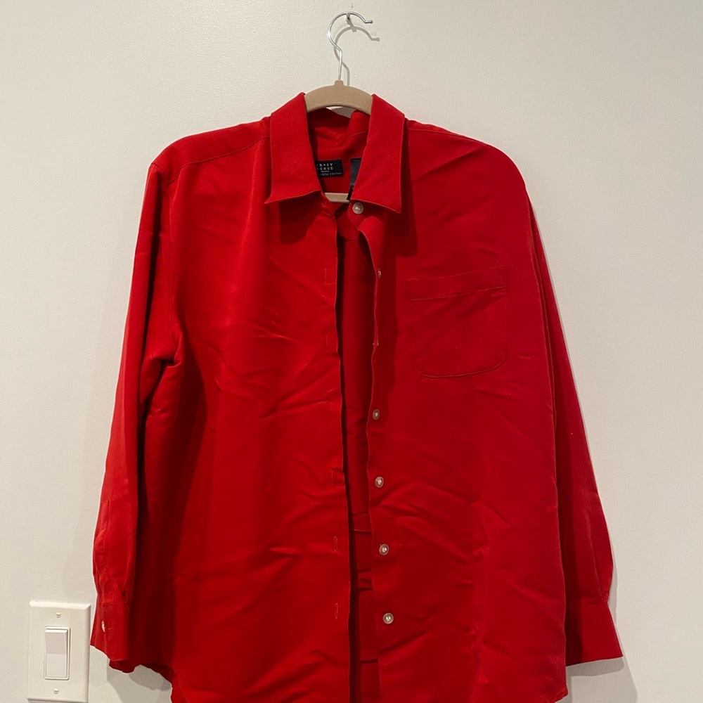 Crazy Horse Red Button-Up Shirt